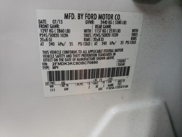 Photo 9 VIN: 2FMDK3KC8DBC70890 - FORD EDGE LIMIT 