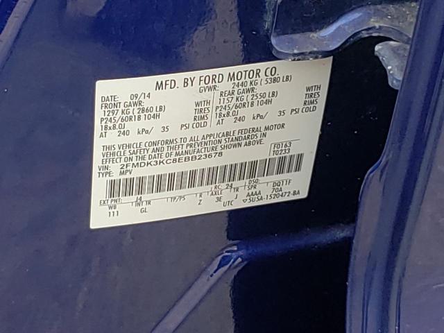 Photo 9 VIN: 2FMDK3KC8EBB23678 - FORD EDGE LIMIT 