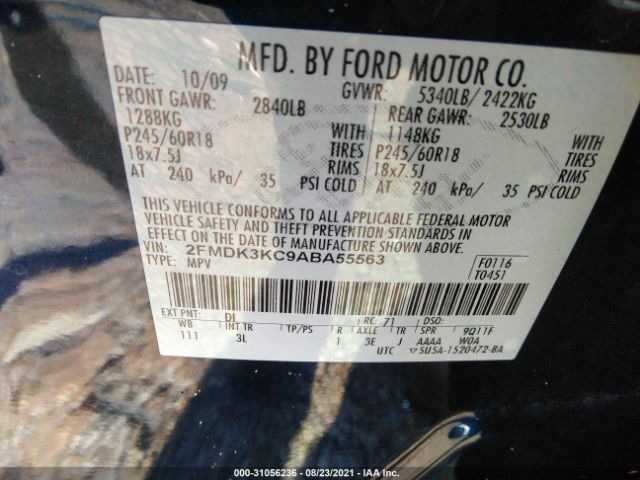 Photo 8 VIN: 2FMDK3KC9ABA55563 - FORD EDGE 