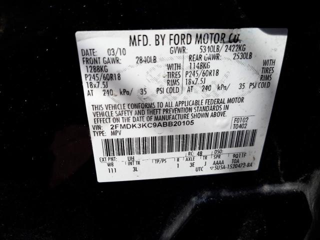 Photo 9 VIN: 2FMDK3KC9ABB20105 - FORD EDGE LIMIT 