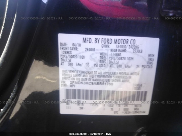 Photo 8 VIN: 2FMDK3KC9ABB51788 - FORD EDGE 