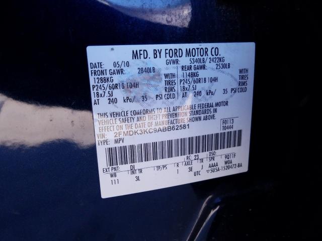 Photo 9 VIN: 2FMDK3KC9ABB62581 - FORD EDGE LIMIT 