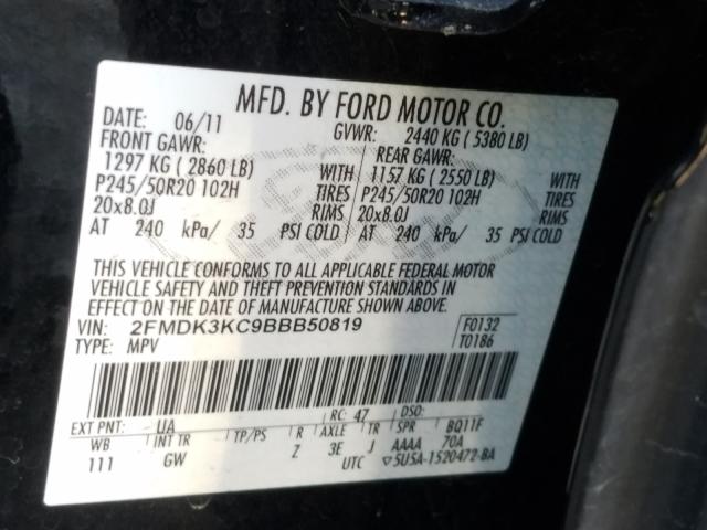 Photo 9 VIN: 2FMDK3KC9BBB50819 - FORD EDGE LIMIT 