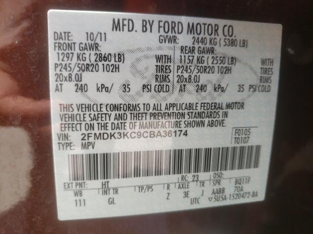 Photo 9 VIN: 2FMDK3KC9CBA36174 - FORD EDGE LIMIT 