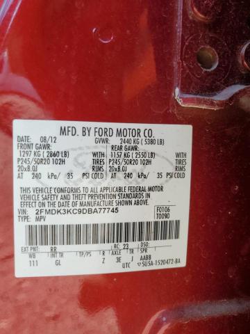 Photo 12 VIN: 2FMDK3KC9DBA77745 - FORD EDGE LIMIT 