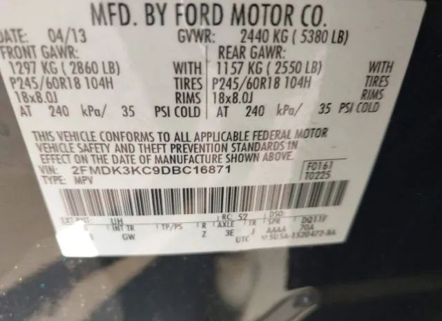 Photo 8 VIN: 2FMDK3KC9DBC16871 - FORD EDGE 