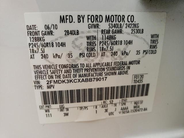 Photo 9 VIN: 2FMDK3KCXABB79017 - FORD EDGE LIMIT 