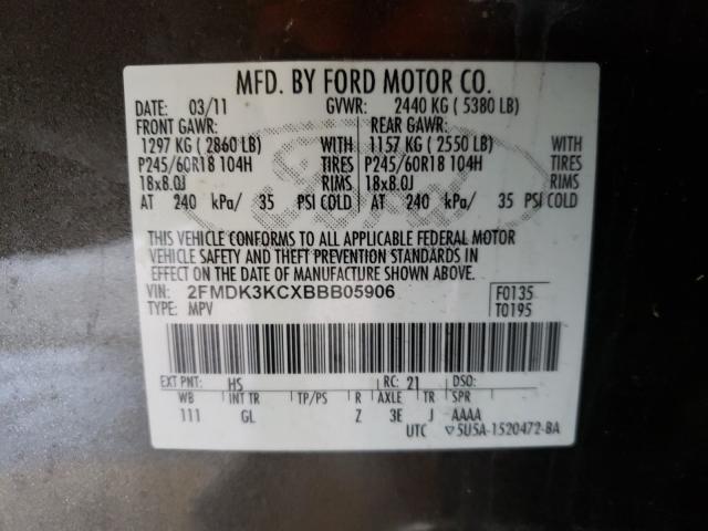 Photo 9 VIN: 2FMDK3KCXBBB05906 - FORD EDGE LIMIT 