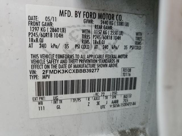 Photo 11 VIN: 2FMDK3KCXBBB39277 - FORD EDGE 