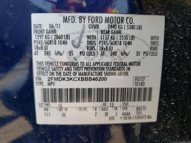 Photo 9 VIN: 2FMDK3KCXBBB46200 - FORD EDGE LIMIT 