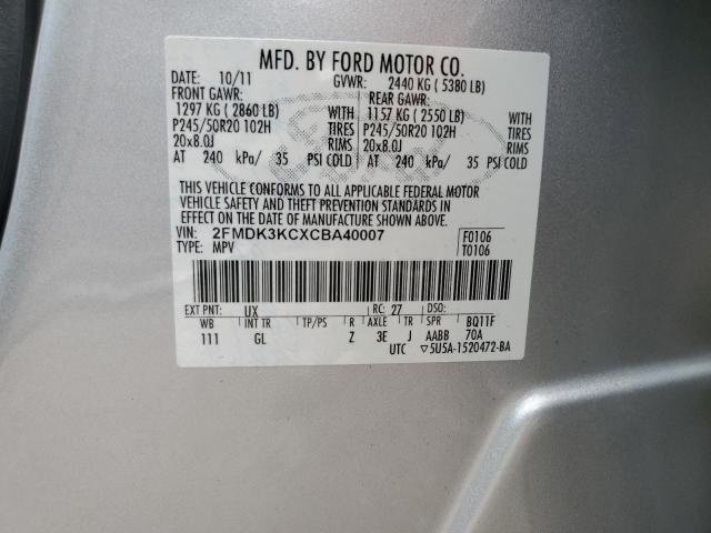 Photo 11 VIN: 2FMDK3KCXCBA40007 - FORD EDGE 