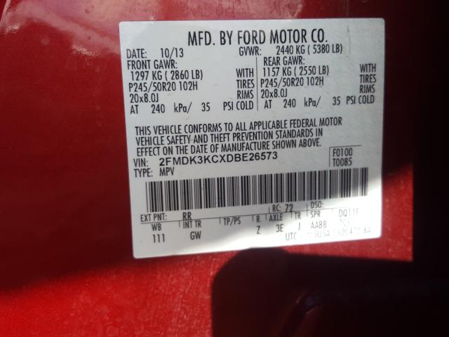 Photo 9 VIN: 2FMDK3KCXDBE26573 - FORD EDGE LIMIT 