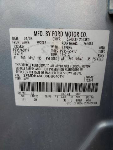 Photo 12 VIN: 2FMDK48C08BB04074 - FORD EDGE 