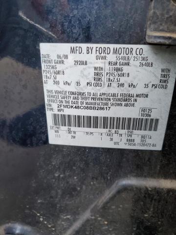 Photo 12 VIN: 2FMDK48C08BB28617 - FORD EDGE SEL 