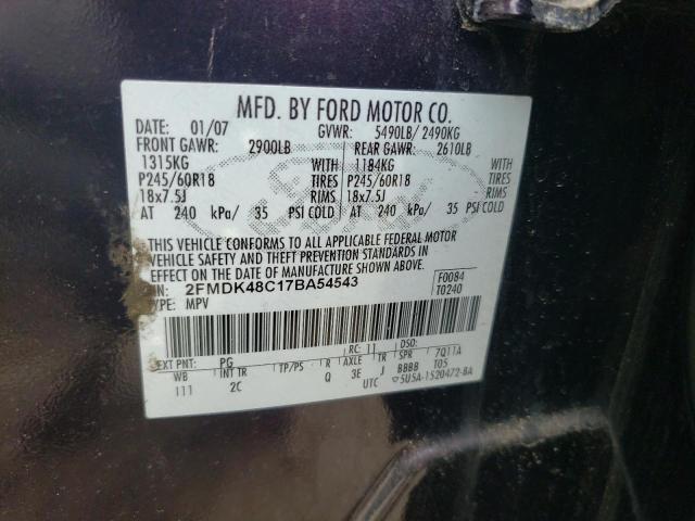 Photo 11 VIN: 2FMDK48C17BA54543 - FORD EDGE 