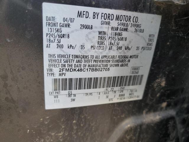 Photo 12 VIN: 2FMDK48C17BB02705 - FORD EDGE 