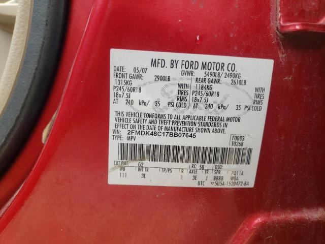 Photo 11 VIN: 2FMDK48C17BB07645 - FORD EDGE 