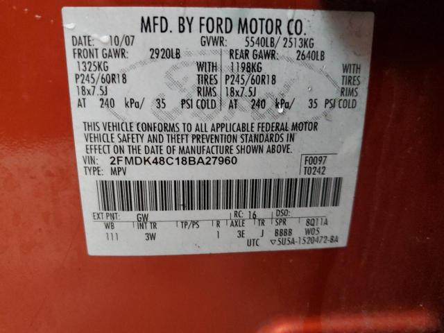 Photo 13 VIN: 2FMDK48C18BA27960 - FORD EDGE 