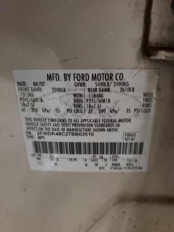 Photo 12 VIN: 2FMDK48C27BB03510 - FORD EDGE SEL 