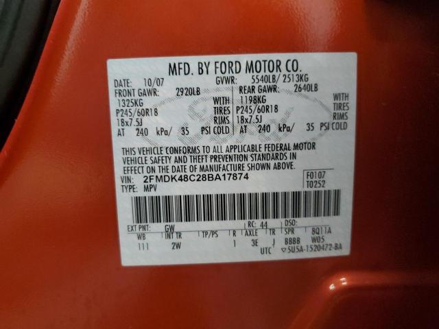 Photo 12 VIN: 2FMDK48C28BA17874 - FORD EDGE 