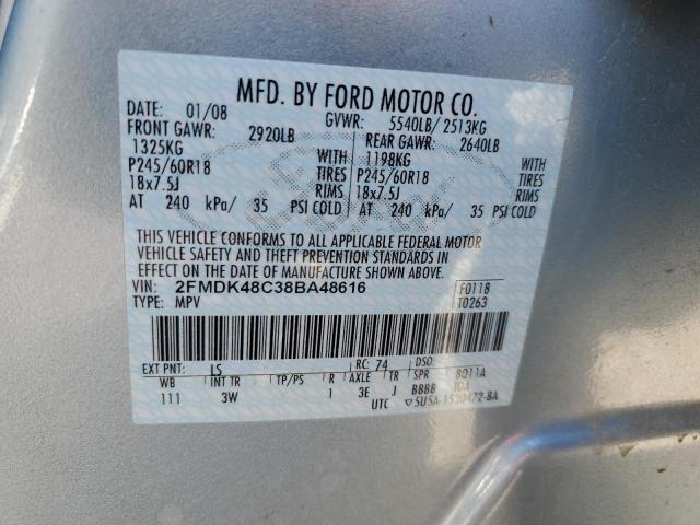 Photo 12 VIN: 2FMDK48C38BA48616 - FORD EDGE SEL 