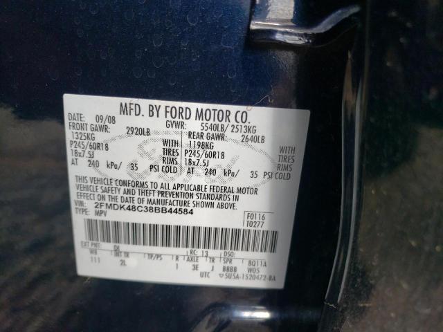 Photo 13 VIN: 2FMDK48C38BB44584 - FORD EDGE SEL 