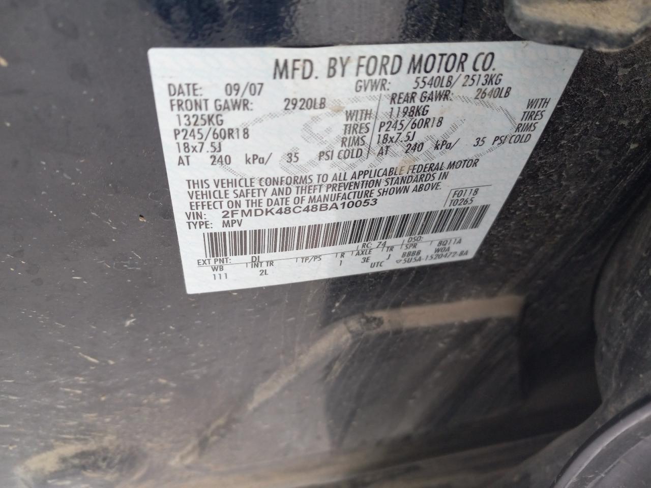 Photo 11 VIN: 2FMDK48C48BA10053 - FORD EDGE 