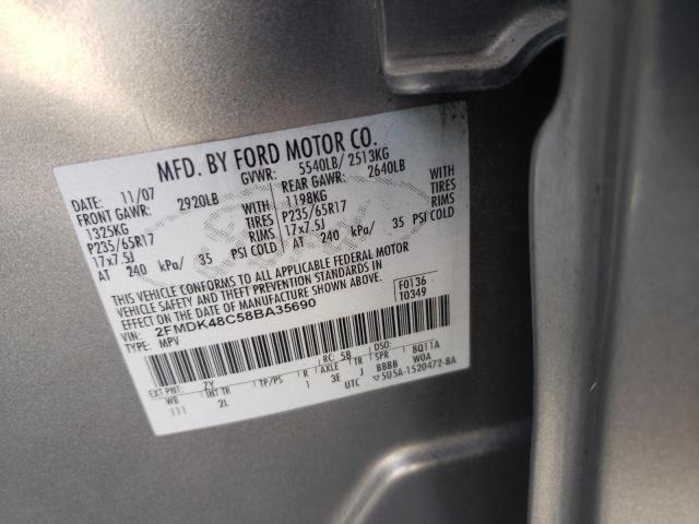 Photo 9 VIN: 2FMDK48C58BA35690 - FORD EDGE SEL 