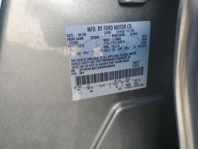 Photo 9 VIN: 2FMDK48C68BB48869 - FORD EDGE SEL 