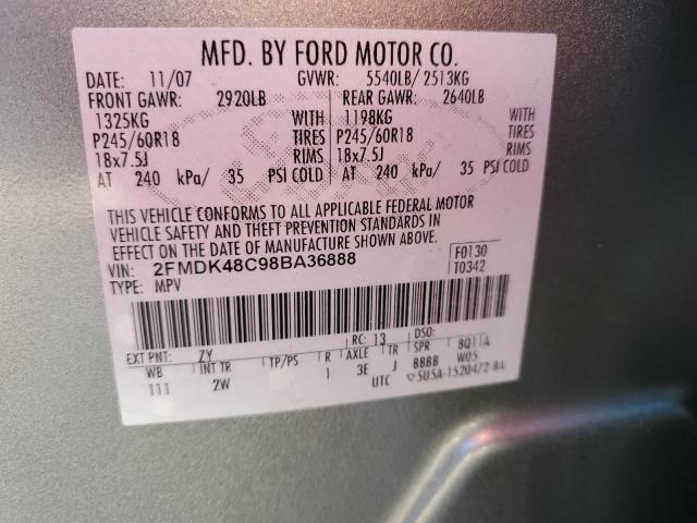 Photo 12 VIN: 2FMDK48C98BA36888 - FORD EDGE SEL 