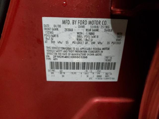 Photo 12 VIN: 2FMDK48CX8BB03398 - FORD EDGE SEL 