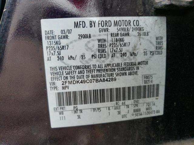 Photo 12 VIN: 2FMDK49C07BA84289 - FORD EDGE SEL P 