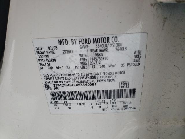 Photo 12 VIN: 2FMDK49C08BA60981 - FORD EDGE 