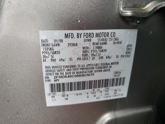 Photo 12 VIN: 2FMDK49C08BB03070 - FORD EDGE 