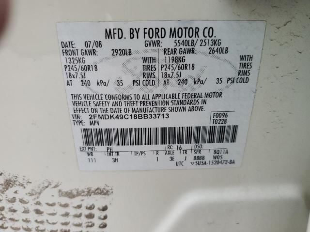 Photo 12 VIN: 2FMDK49C18BB33713 - FORD EDGE 