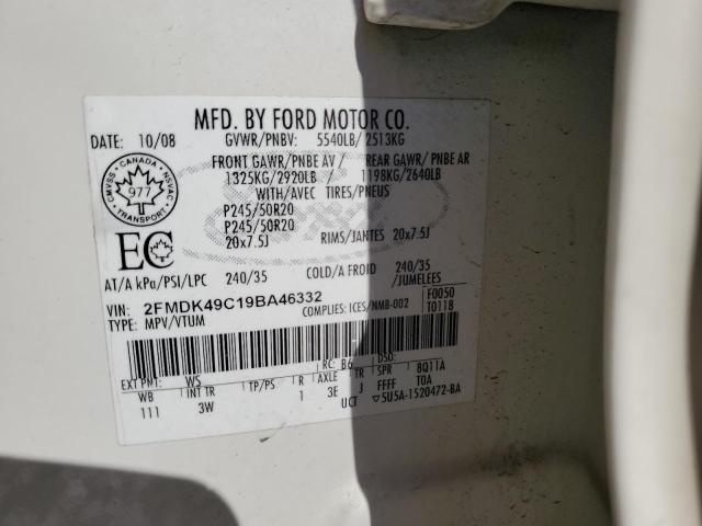 Photo 12 VIN: 2FMDK49C19BA46332 - FORD EDGE 