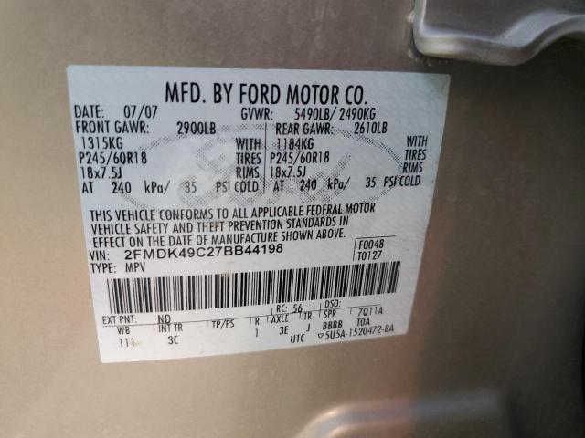 Photo 11 VIN: 2FMDK49C27BB44198 - FORD EDGE 