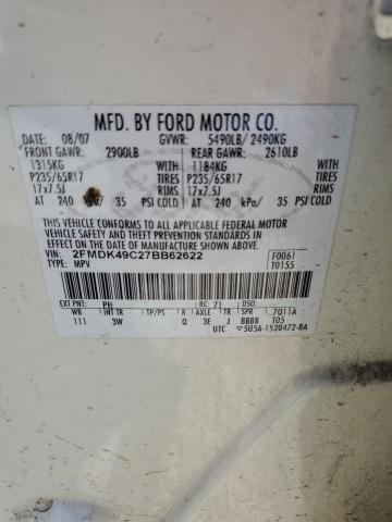 Photo 12 VIN: 2FMDK49C27BB62622 - FORD EDGE 