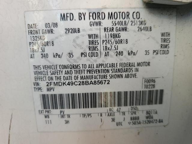 Photo 13 VIN: 2FMDK49C28BA85672 - FORD EDGE 