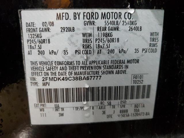 Photo 12 VIN: 2FMDK49C38BA67777 - FORD EDGE LIMIT 