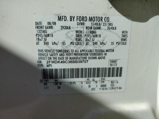 Photo 12 VIN: 2FMDK49C38BB39707 - FORD EDGE LIMIT 