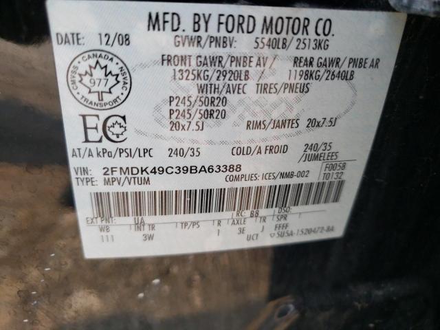 Photo 12 VIN: 2FMDK49C39BA63388 - FORD EDGE 