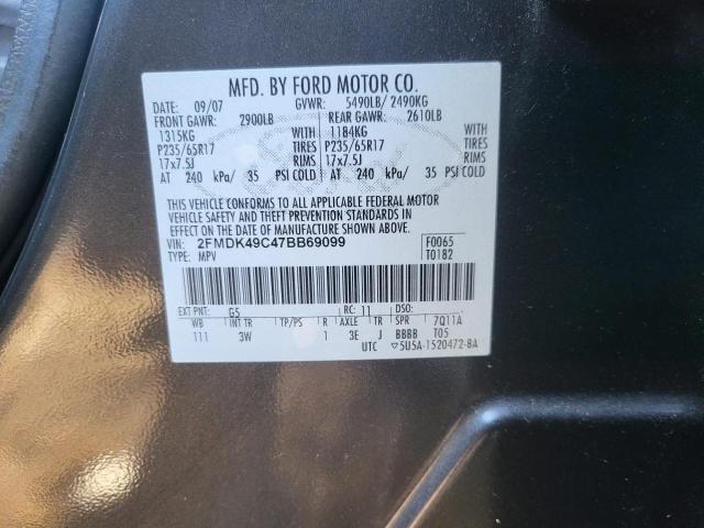 Photo 9 VIN: 2FMDK49C47BB69099 - FORD EDGE SEL P 