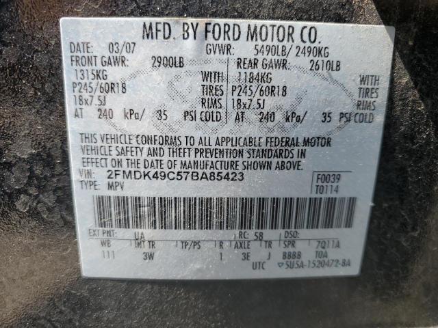 Photo 12 VIN: 2FMDK49C57BA85423 - FORD EDGE SEL P 