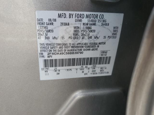 Photo 12 VIN: 2FMDK49C58BB39790 - FORD EDGE 