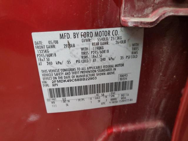 Photo 12 VIN: 2FMDK49C68BB22903 - FORD EDGE 