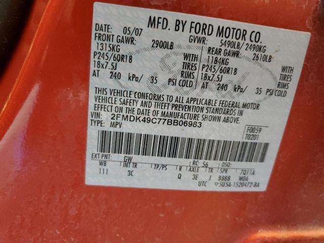 Photo 11 VIN: 2FMDK49C77BB06983 - FORD EDGE 