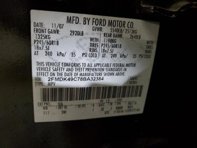 Photo 12 VIN: 2FMDK49C78BA32384 - FORD EDGE 