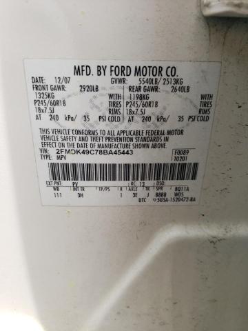 Photo 12 VIN: 2FMDK49C78BA45443 - FORD EDGE 