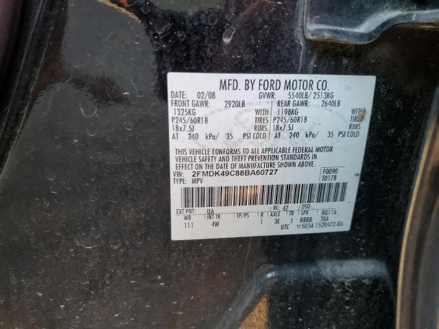 Photo 12 VIN: 2FMDK49C88BA60727 - FORD EDGE LIMIT 